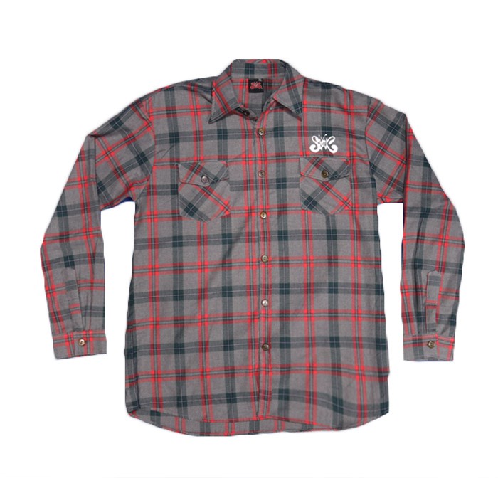 Flanel Anti Feodalisme (Red&Grey)