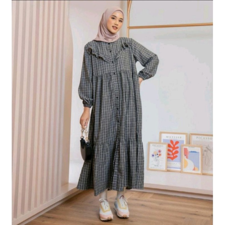 Hayya Plaid Dark Grey Haideeorlin