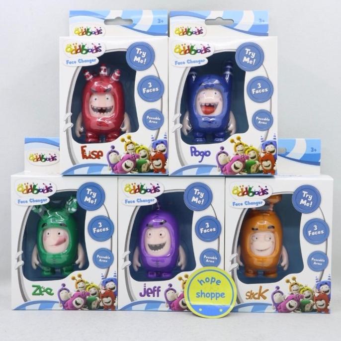 Mainan Action Figure Oddbods Face Changer Original 3 Ekspresi Wajah