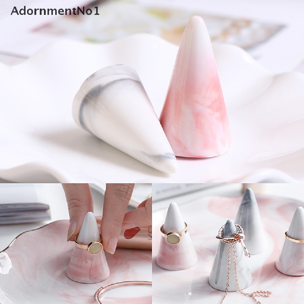 (AdornmentNo1) Stand Holder Cincin Bahan Keramik Untuk Display