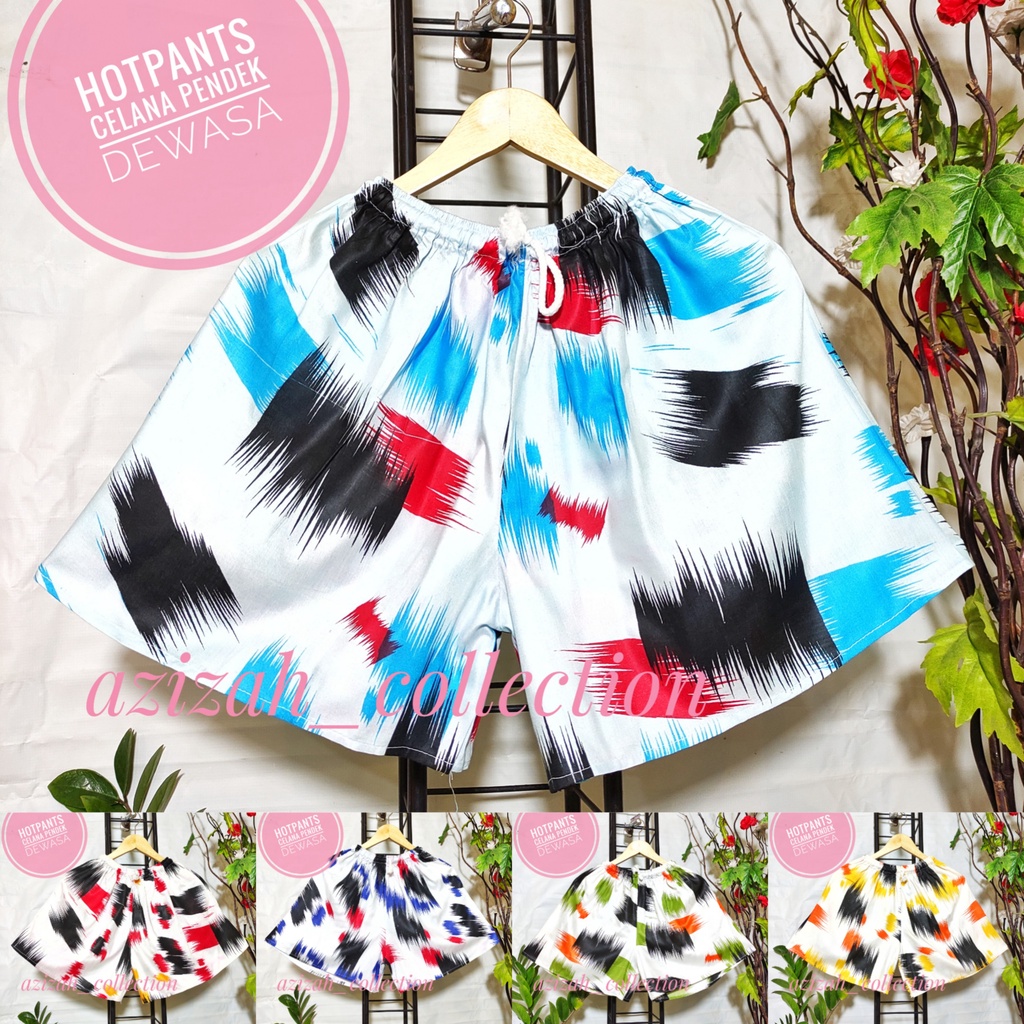 Celana Pendek Hotpants Tiedye Rayon Ukuran Jumbo Big Size Santai Dirumah