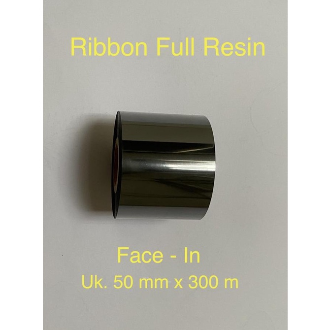 

Ribbon Barcode Full Resin uk 50 mm x 300 M Type Face In