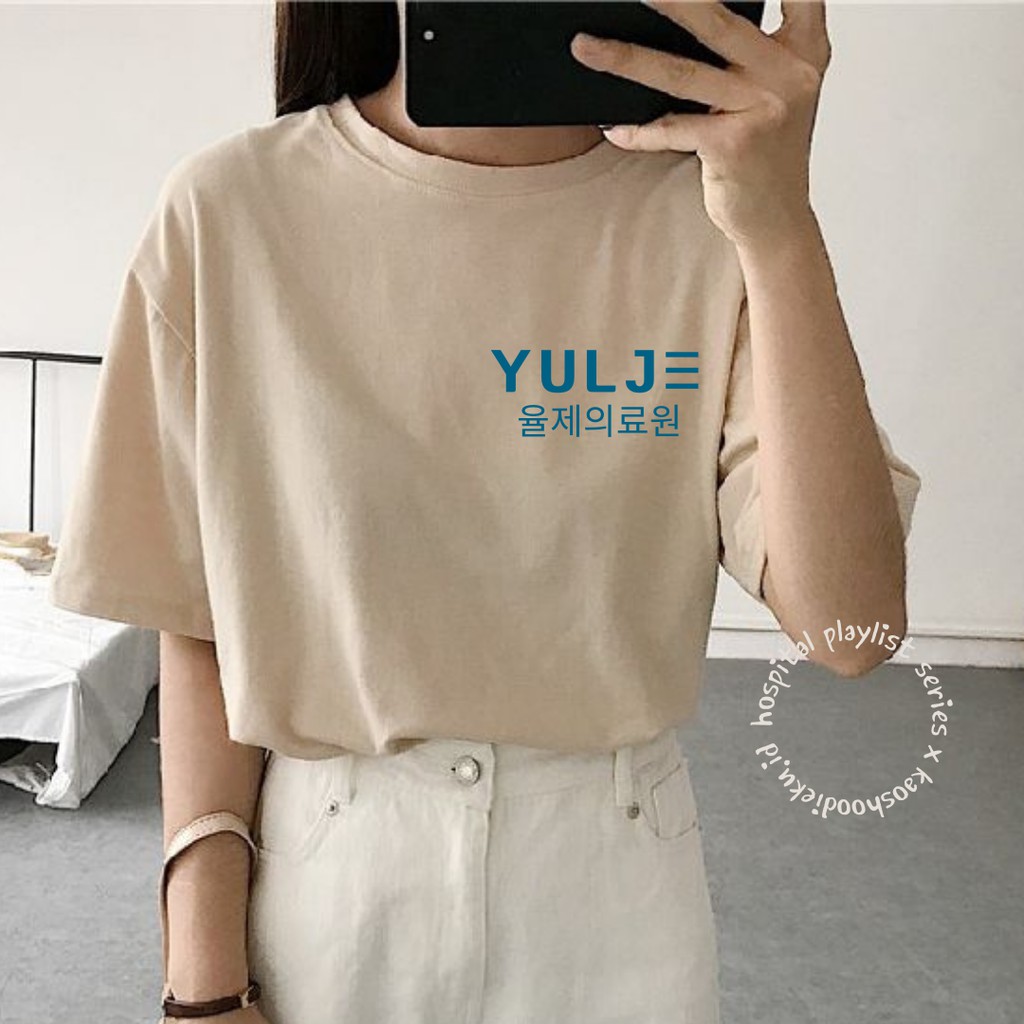 Kaos Hospital Playlist YULJE Tshirt Custom Nama Korean Kpop Kdrama Unisex S-XXL COD by KAOSHOODIEKU.