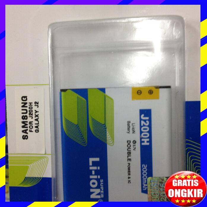 ACC HP BATERAI SAMSUNG GALAXY J2 J200H 2000MAH SUPER LI ION DOUBLE IC POWER