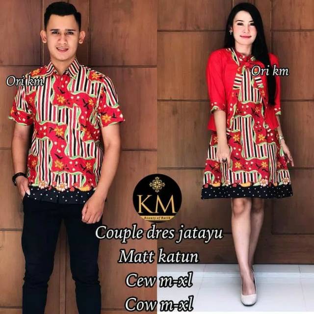 Baju Kemeja Batik Couple Sarimbit Dress Jatayu