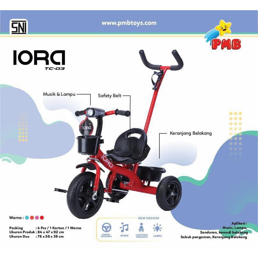 PMB IORA TC03 Tricycle Sepeda Roda Tiga