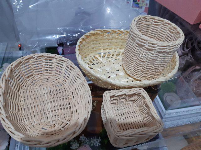 K55xxs - Keranjang Rotan Kotak Kecil Imut Xxs 8x4.5 Cm Hampers Parcel Cincin Souvenir Lamaran Mahar