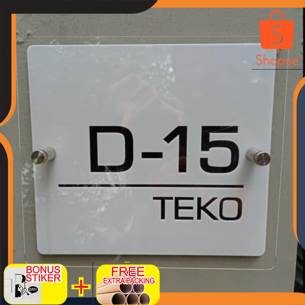 

Nomor Rumah Akrilik 3D Acrylic Vintage Exclusive 3 Layar - 10x17 Keren