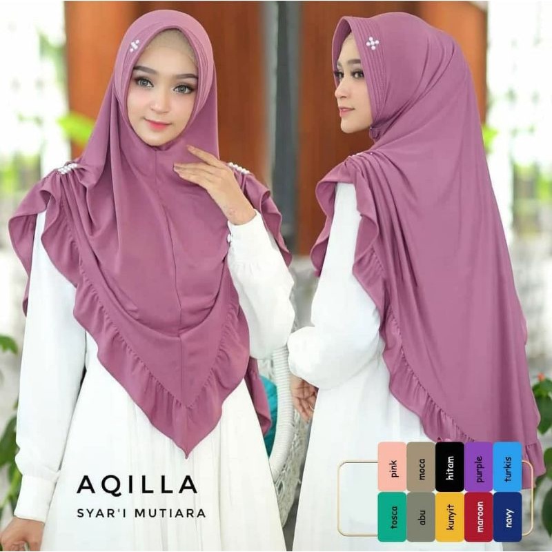 kerudung jilbab syari Aqila pakaian muslim premium murah