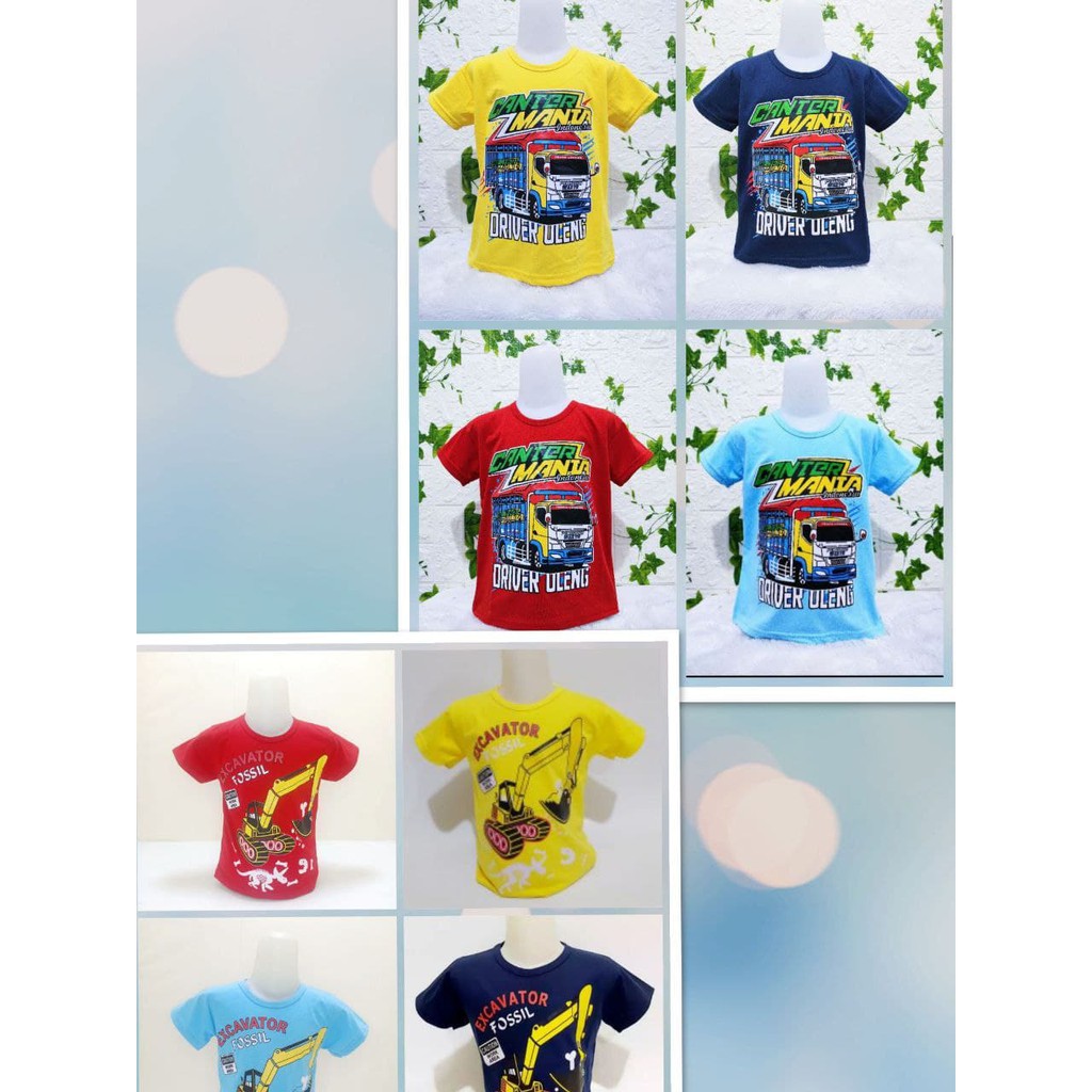 JNY.Co Kaos Anak Laki Laki S-XXL 1-10 Tahun / Kaos Anak Excavator / Kaos Anak Cantier Mania