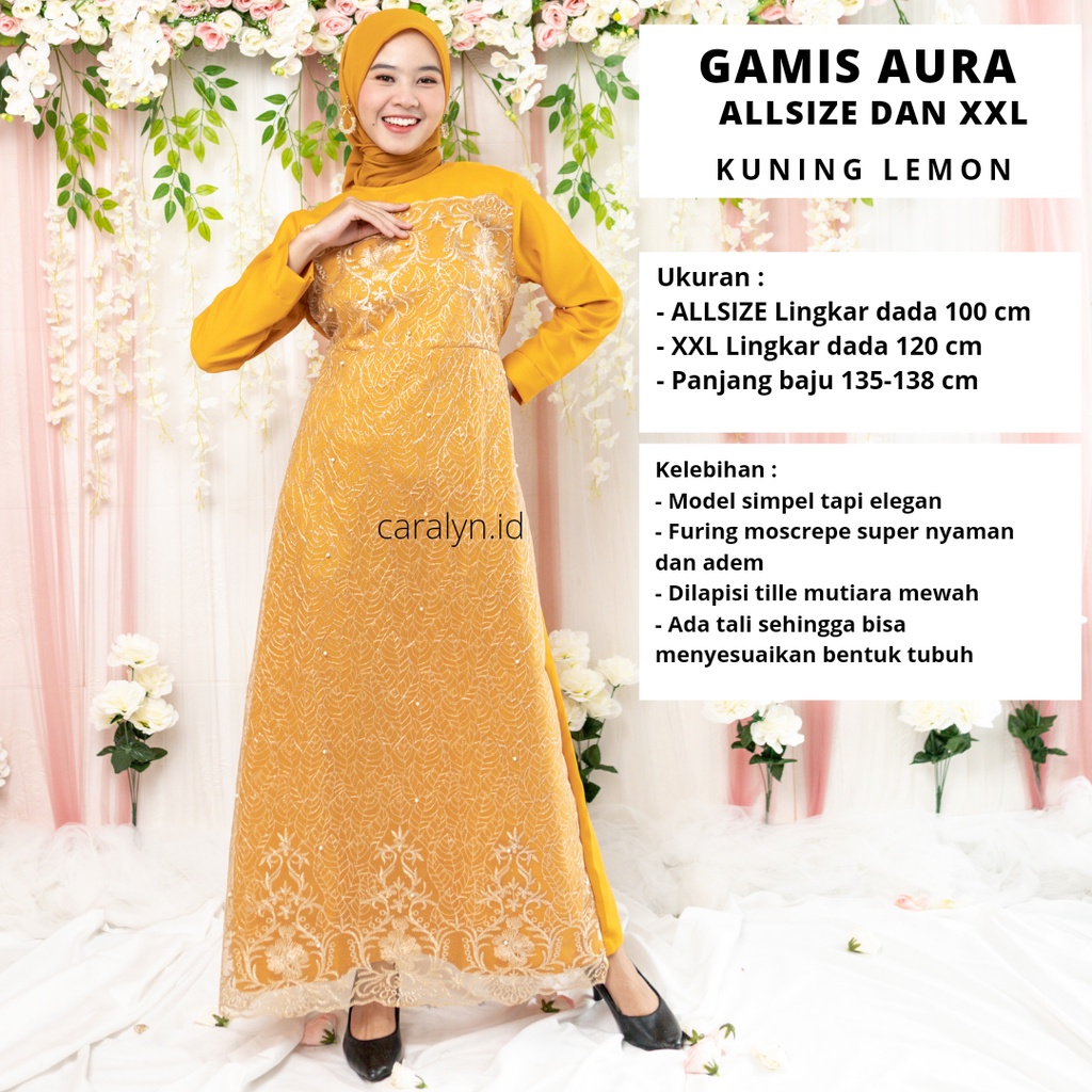 GAMIS BRUKAT TERBARU 2023 LEBARAN WANITA GAMIS KONDANGAN AURA ALL SIZE JUMBO