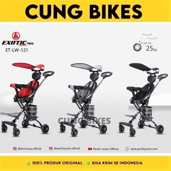 Magic Stroller Exotic Bisa Bulak Balik Kereta Dorong +Kanopi LW 121 LW120 BONUS kartu UCAPAN