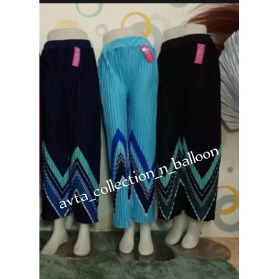 CELANA KULOT PLISKET KOMBINASI / Kulot Plisket Motif / Kulot Plisket Rempel Murah