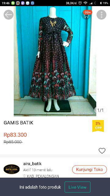 Gamis Batik Kombinasi Original Aira