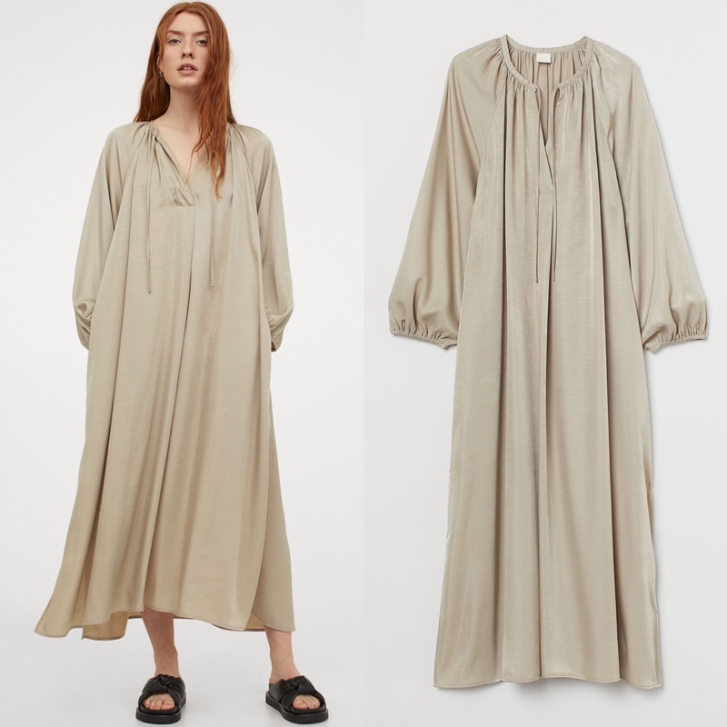 HM Maxi Long Dress Beige