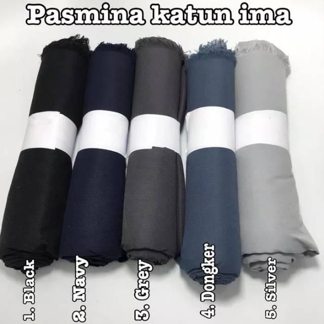 Pashmina katun Ima Rawis / Pashmina Rawis Katun Ima Jepang ORI