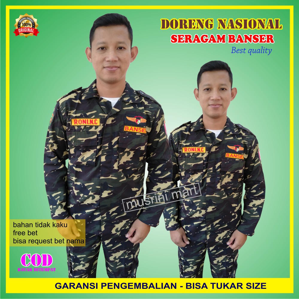 BAJU BANSER SERAGAM BANSER NASIONAL BAJU PDL BANSER ATRIBUT BANSER ANSOR NASIONAL TAHAN LUNTUR
