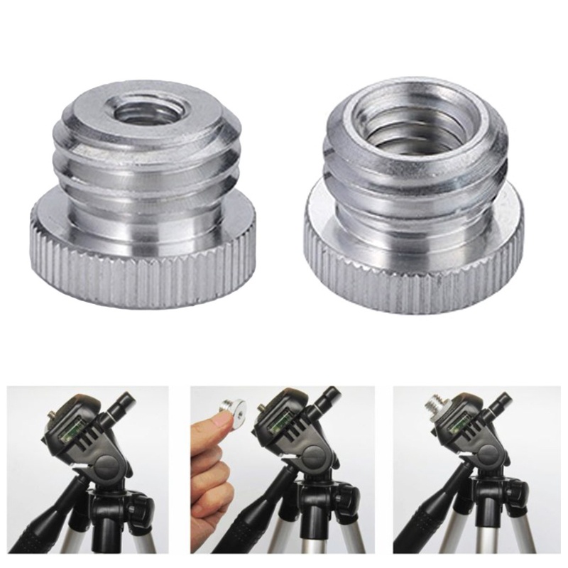 Kiss 1per4 ''Female to 5per8 &quot;Inch Male Thread Adapter Sekrup 3per8 Female to 5peratu Ke 8perlaku Level Rangefinder Tripod