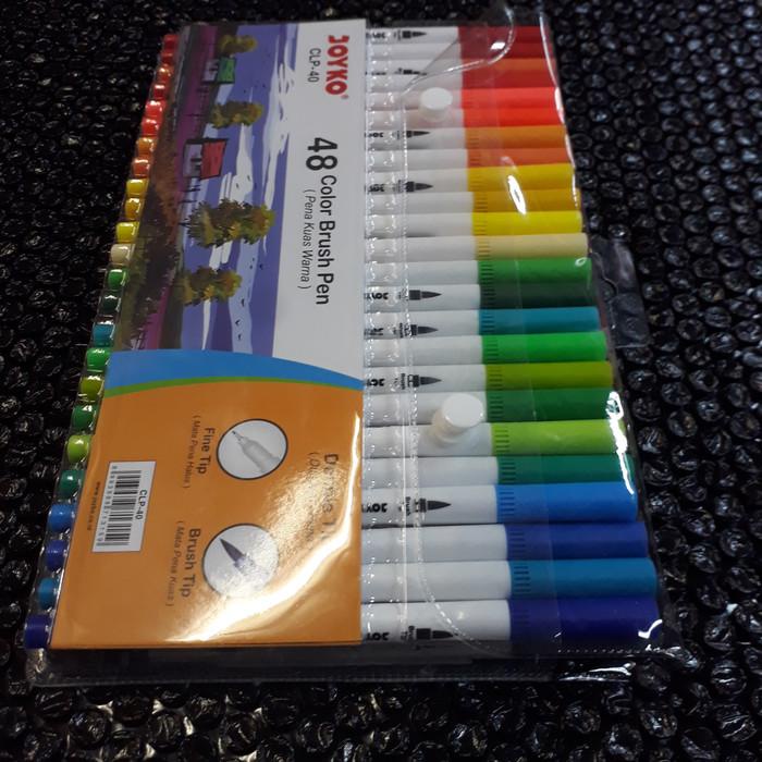 Brush Pen / Pena Kuas Warna Joyko 48 Warna