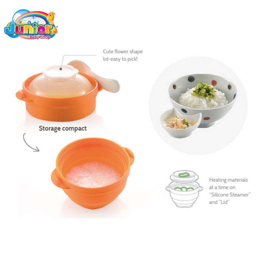 Richell 98854 Baby Food Silicone Steamer