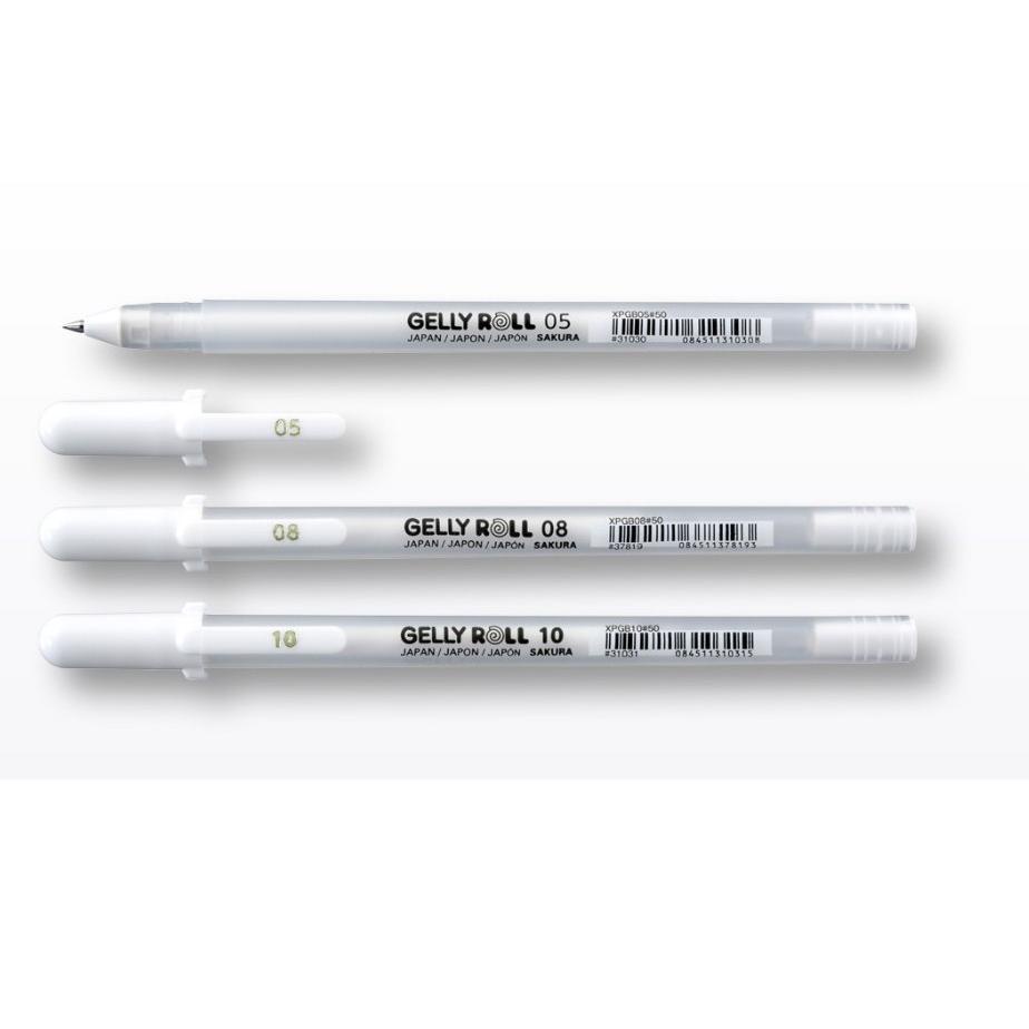 

TERMURAH Sakura Gelly Roll Ink Pen White 0.3mm (05) - Fine Point / White Pen [qy -920]