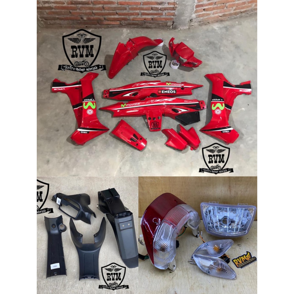 Paket cover body Yamaha Fiz R movistar merah full set body halus kasar Fiz R Fiz r