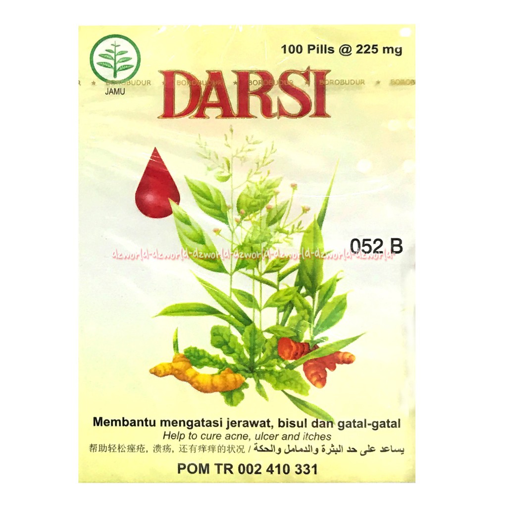 Darsi 100 Pills obat herbal isi 100 pil untuk mengurangi jerawat Bisul dan gatal gatal