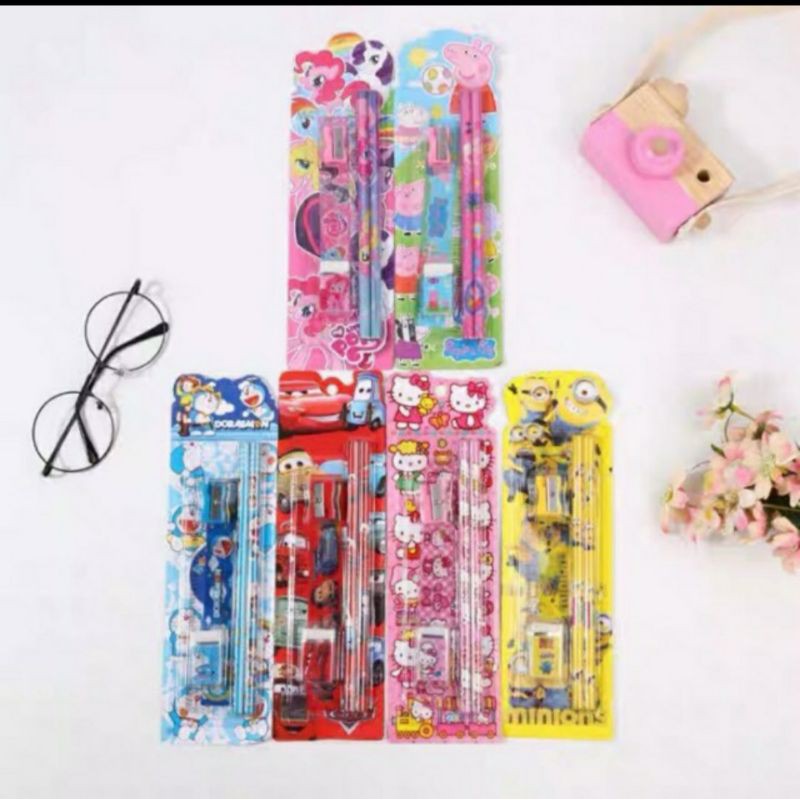 alat tulis pensil 1 set / pensil 1 set