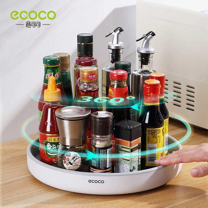 Ecoco Rak Botol Tempat Bumbu Dapur Model Putar - E2021/E2022