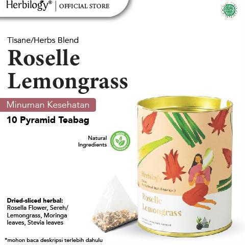 

[COD] Herbilogy Tisane/Herbs Blend Roselle Lemongrass - 10 pyramid teabag [COD]