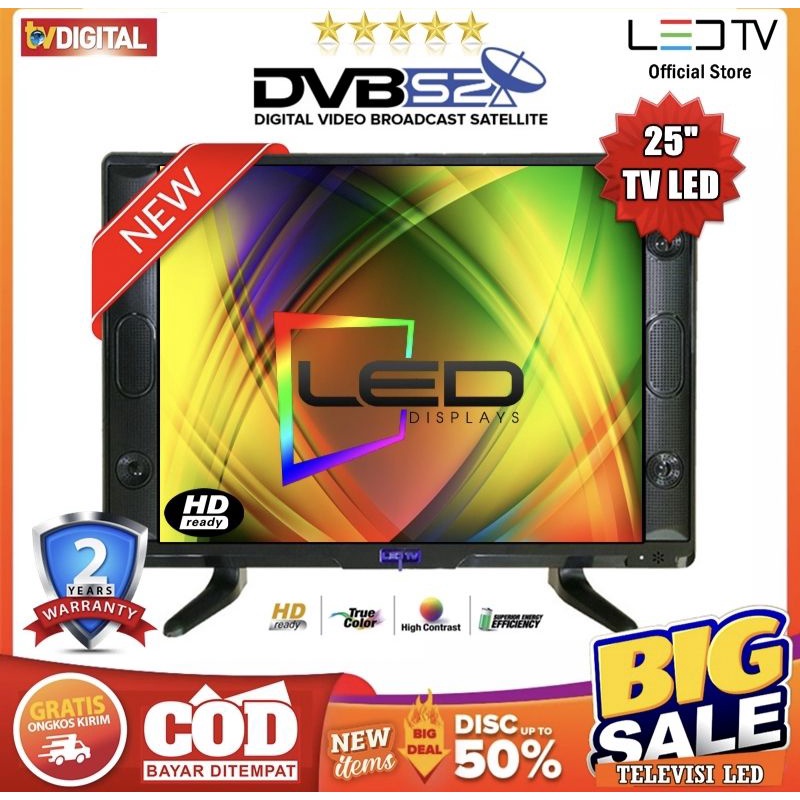 TV DIGITAL LED 25 INCH ADA PORT HDMI VGA DC AV