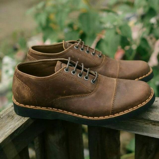 SEPATU PANTOFEL FORMAL KULIT PRIA ORIGINAL PIEDE BOMBERAY BROWN