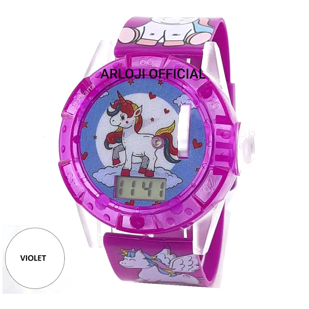 JAM TANGAN ANAK UNICORN LED PROYEKTOR GROSIR TERMURAH