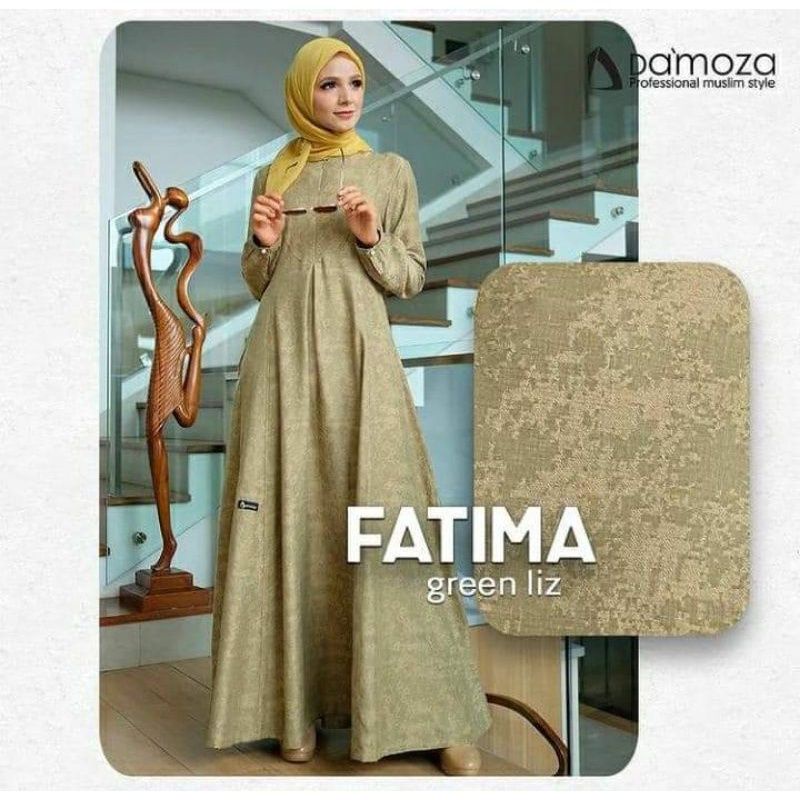 Gamis Damoza Fatima Green Liz/ Broken white