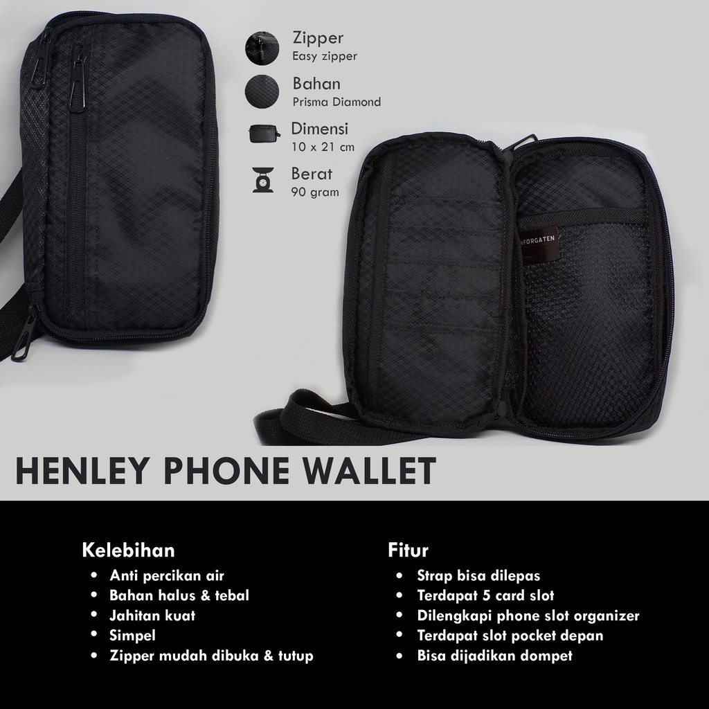 Henley Phone Wallet | Dompet | Phone Wallet | Tas Selempang | Dompet Pria | Dompet Wanita | Tas Wani