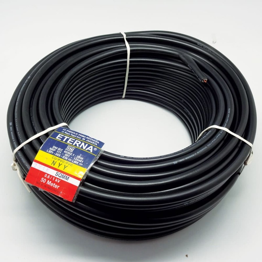 Kabel Listrik Eterna Tunggal NYY 2X1,5 hargameter