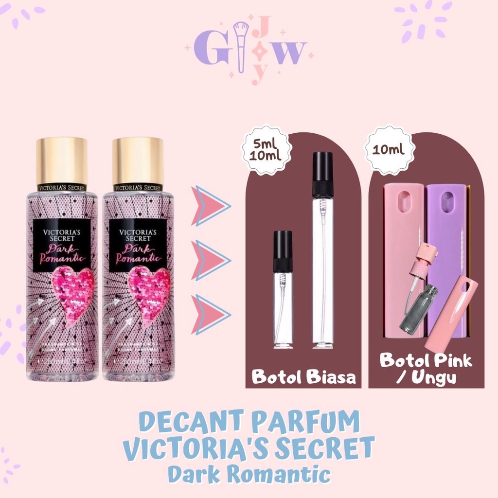 VICTORIA'S SECRET (Decant Parfum) Dark Romantic Body Fine Fragrance Mist VS parfum badan tubuh wangi tahan lama murah bpom share in jar bottle harum seharian