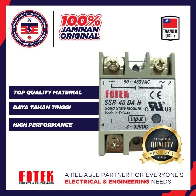 Fotek SSR-40DA-H / SSR 40DAH Solid State Relay Fotek 40 Amper