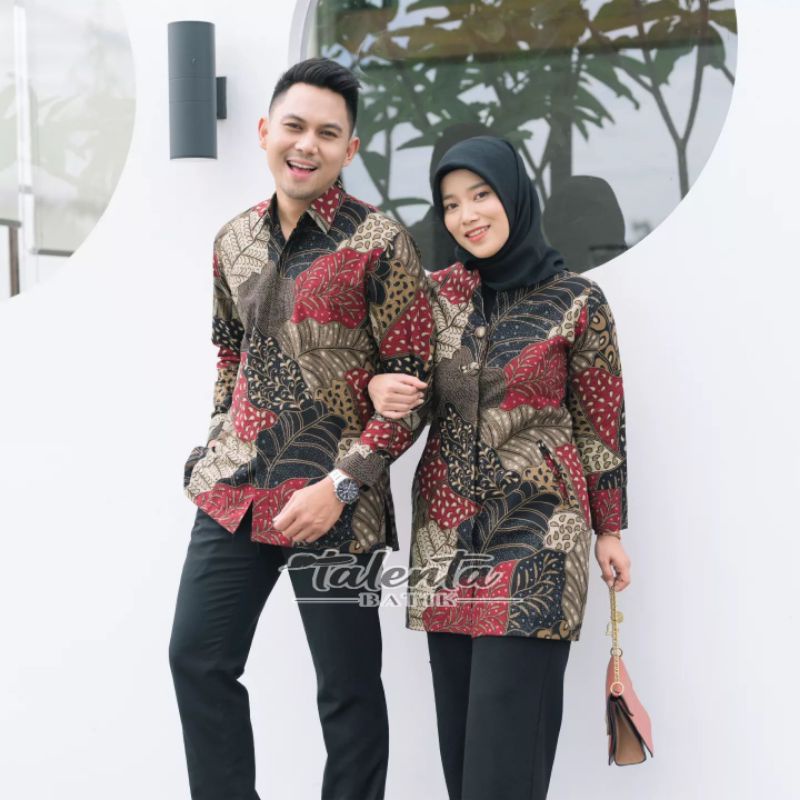 batik pria panjang katun baturaden Lapis furing batik Couple seragam kantor tunik batik