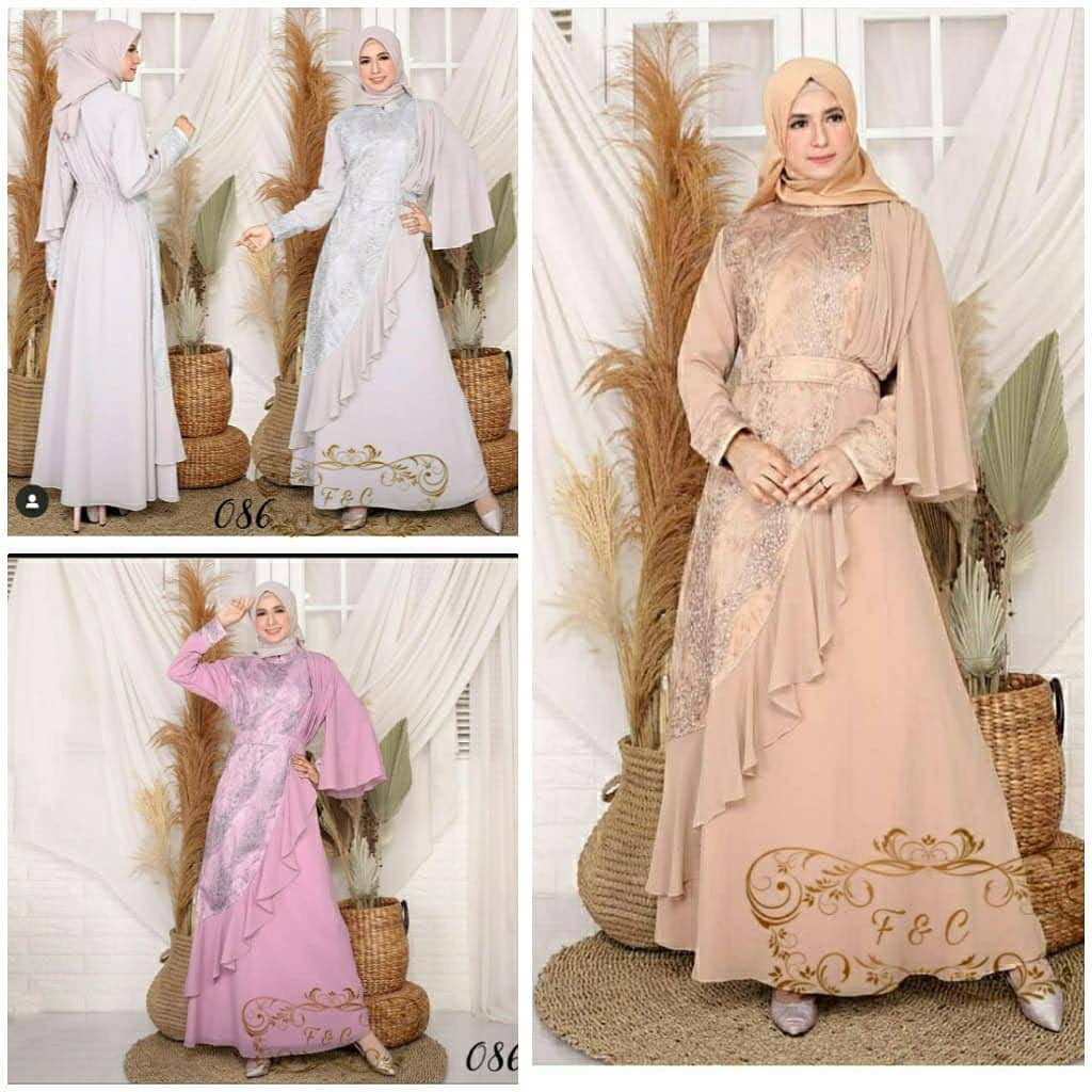 DRESS MUSLIM GAMIS PESTA ALENA clo