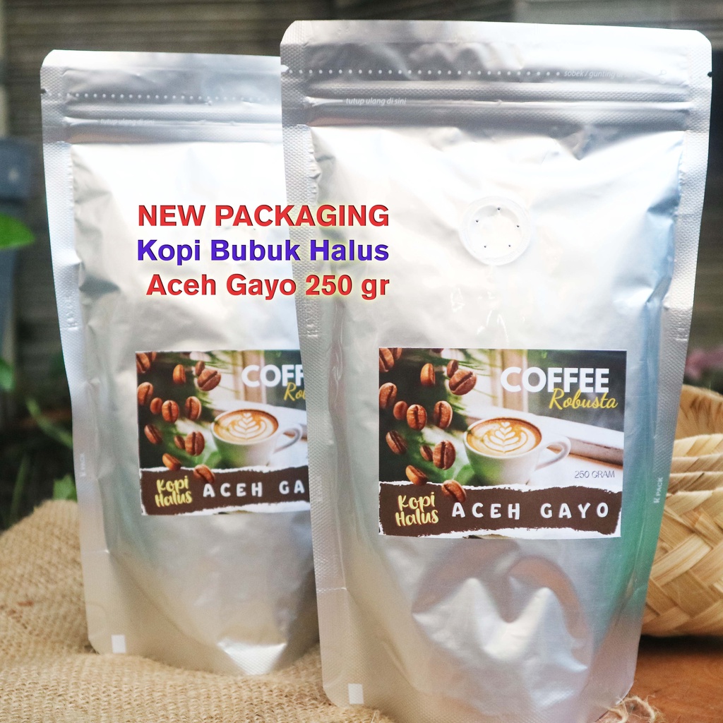 

KOPI ASLI ROBUSTA BERKUALITAS | ACEH GAYO | 250 GRAM | HALUS
