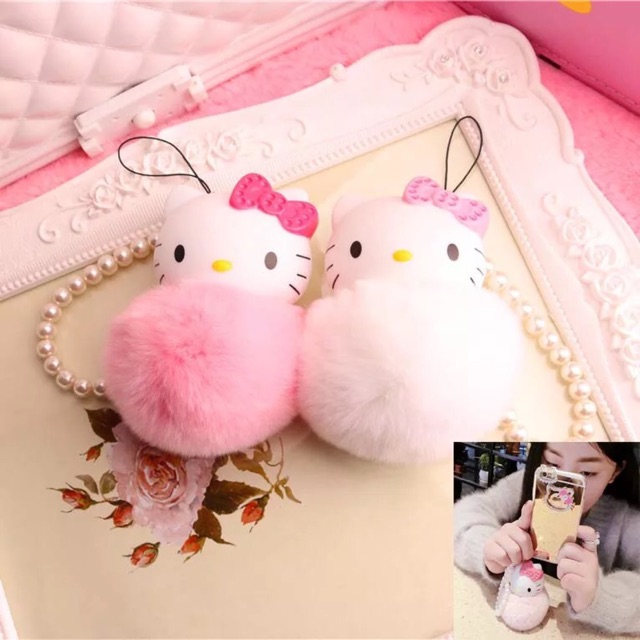 Charm hello kitty bulu hello kitty tas charm lucu hk charm gantunan