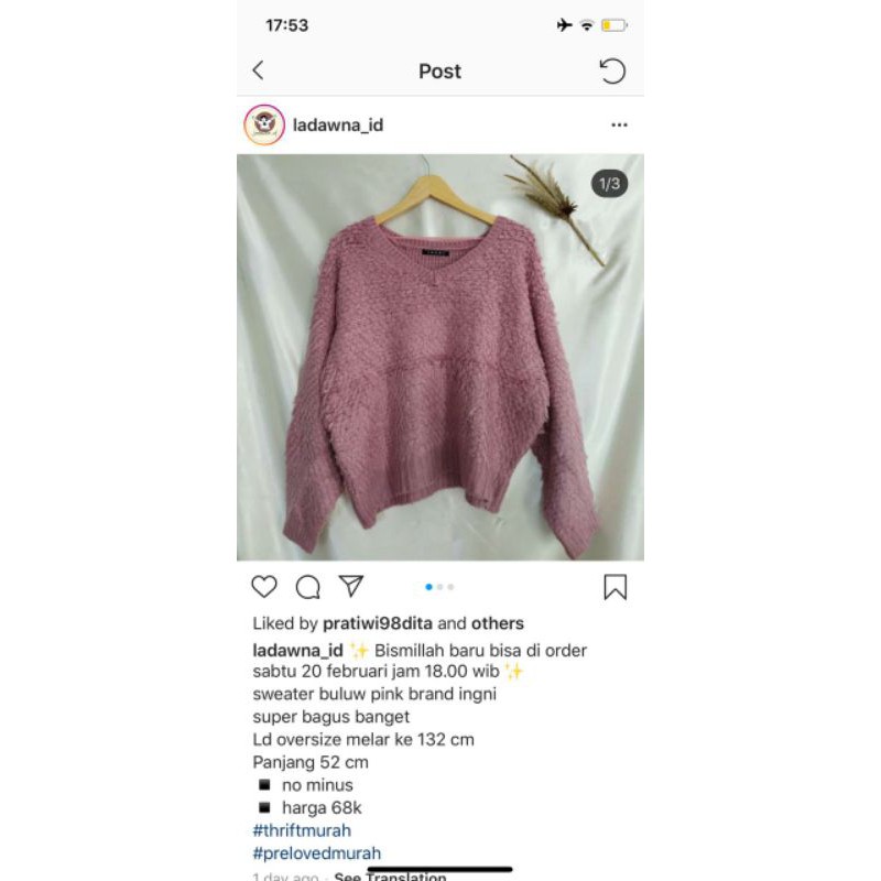 sweater bulu ingni