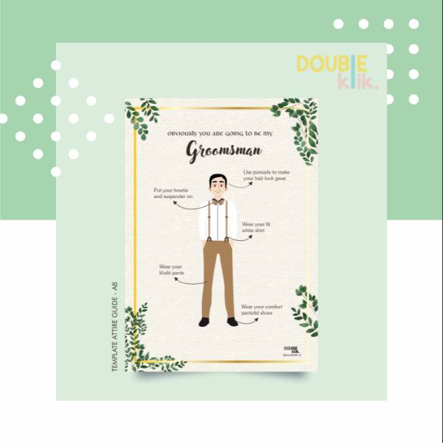Attire Guide Groomsman - Panduan Busana