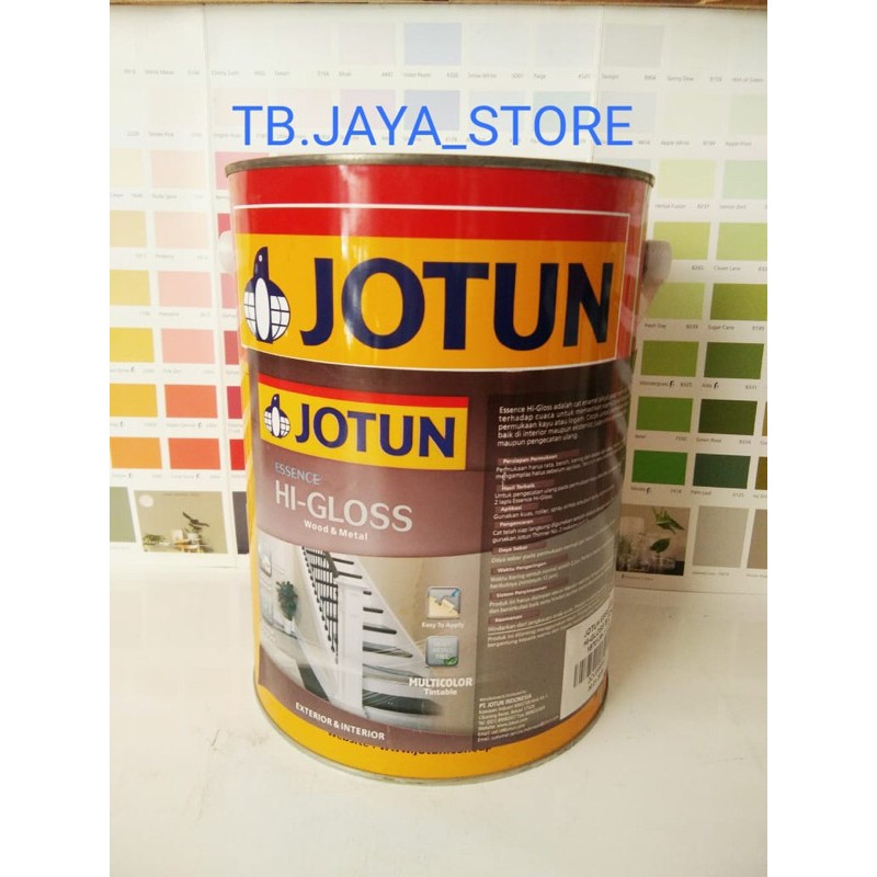 

CAT JOTUN KAYU & BESI ESSENCE HI GLOSS 5L BLACK (HITAM) / CAT MINYAK