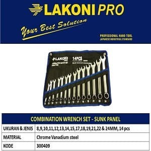 Kunci Ring Pas Set 14pcs LAKONI PRO 300409 / C. Wrench Set Sunk Panel