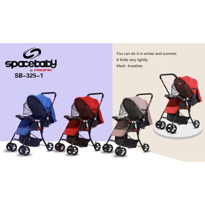 STROLLER SPACEBABY SB-325-1 POSISI BISA MENGHARAP DEPAN DAN BELAKANG | STROLLER ANAK