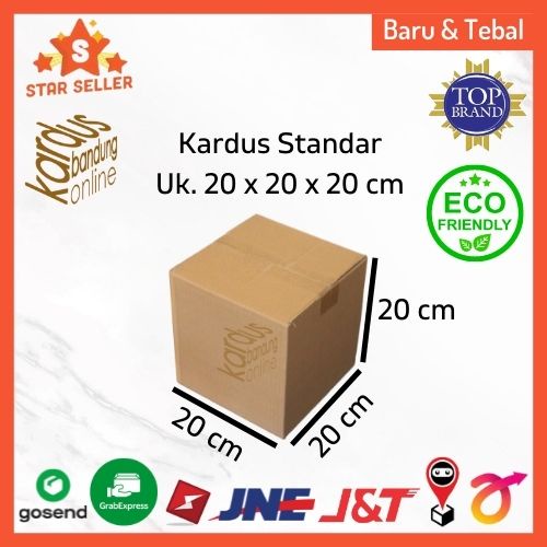 

Kardus Box Karton Kotak Dus Packing Polos Murah Uk. 20x20x20 BFlute Tebal 3 mm