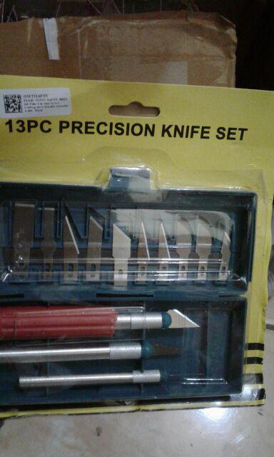 Set Pisau Alat Ukir 13 In 1 Seni Dengan 3 Handle Pisau A003 Omthafsv
