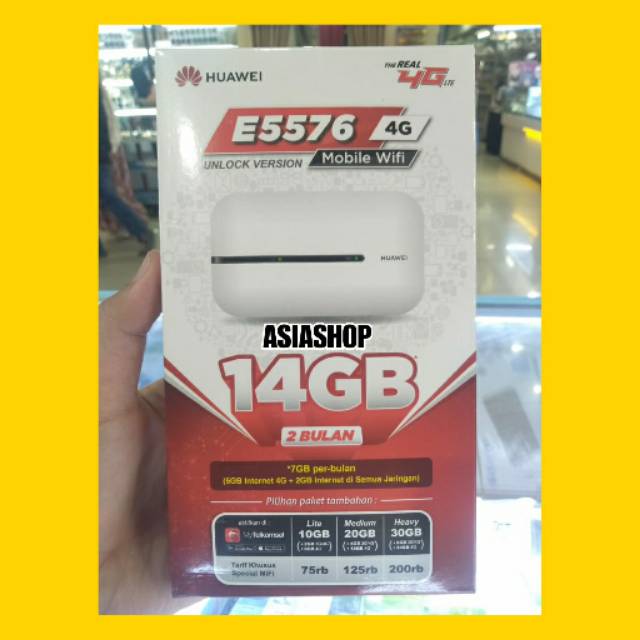 Modem 4G Huawei E5576 unlock + FREE 14GB Telkomsel NEGO!!!